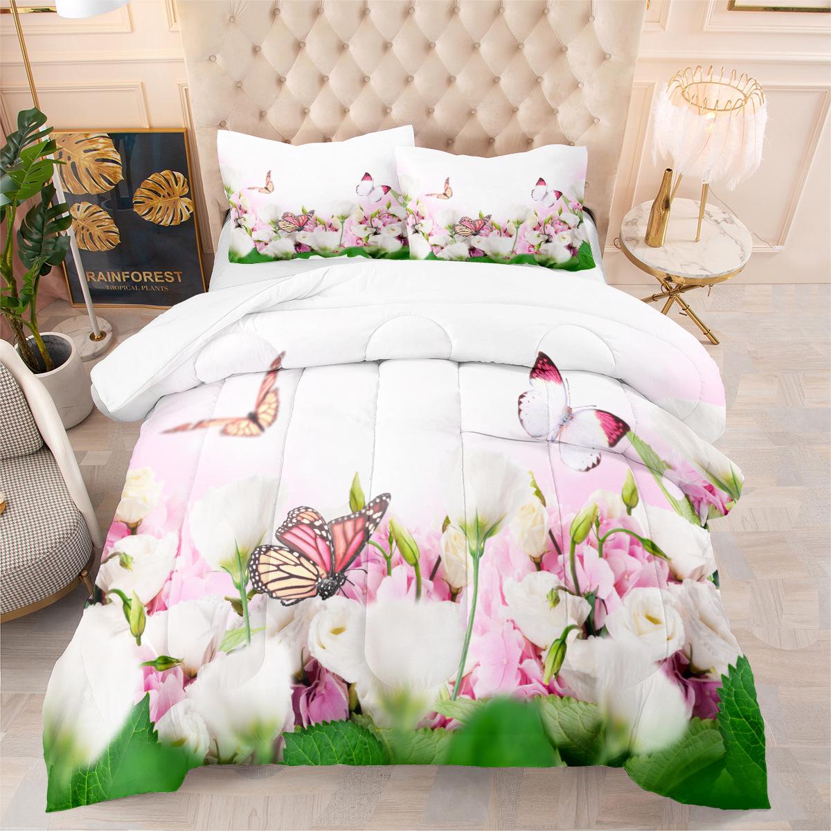 

Трехсекционный комплект: Покрывало с рисунком Животные, Бабочки, Грибы, Цветочные узоры; Двухсекционный комплект постельного белья: Пододеяльник 172*218cm