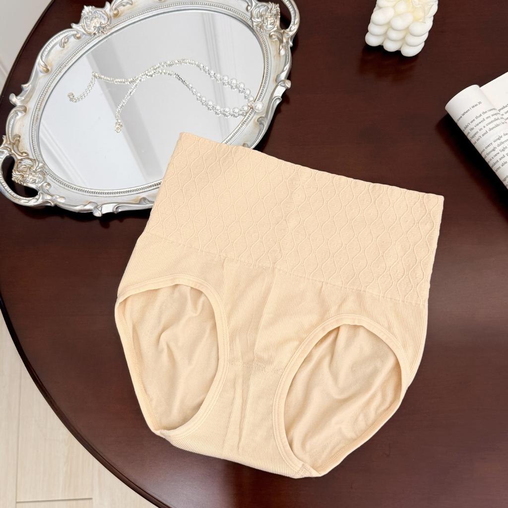 Ladies Spring and Autumn High Waist Abdominal Lift Hip No Trace Cotton Crotch Triangle Briefs