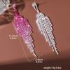 2PC Women's Fashion Claw Chain Series Colorful Diamond Tassel Style Earrings for Travel, Carnival, Party, Festival Dressing Gift