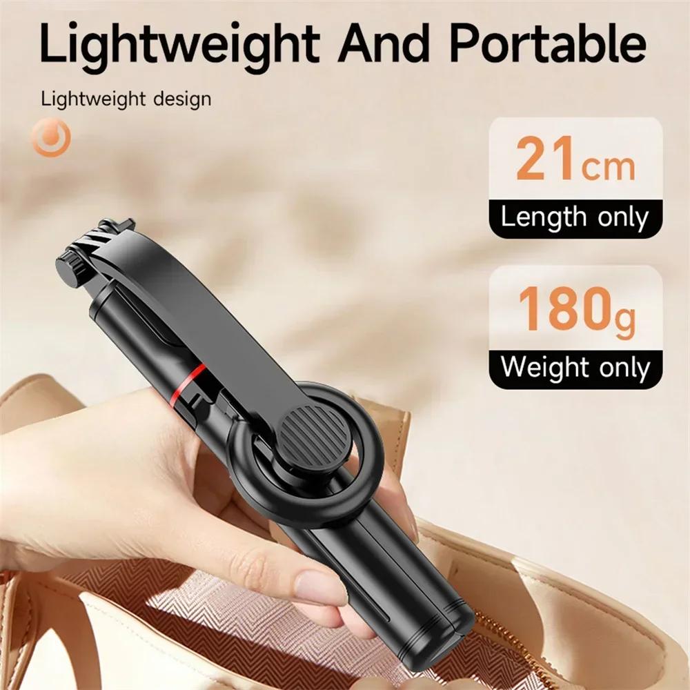 Magnetischer, ausziehbarer Selfie-Stick-Stativhalter mit Bluetooth-Fernbedienung für Magsafe iPhone Android Tragbare Halterung