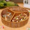 Ratán Fruits Basket Bread Tray 3 Compartments PAN BASE STORAGE BASKE