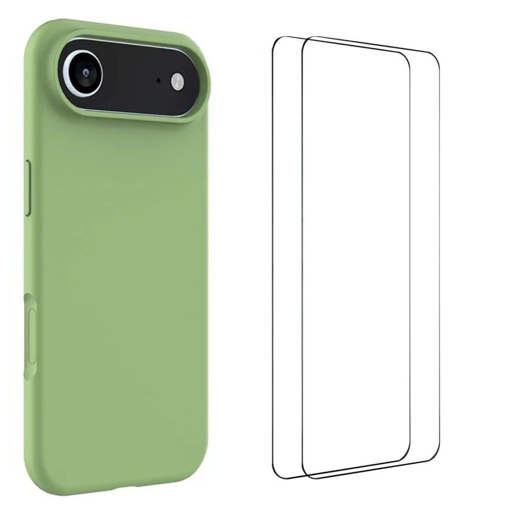 For iPhone Air Phone Case WANLONFENG GJ Series Liquid Silicone TPU Cover Large Cutouts with 2Pcs Screen Film