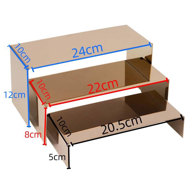 U Shape Stainless Steel Display Riser Stand, Shop Jewelry Bag Display Shelf For Dessert Cupcake Shoes Action Figure Display