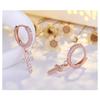 Fashion Personalized Cross Inlaid Zircon Ear Buckle Earrings For Women