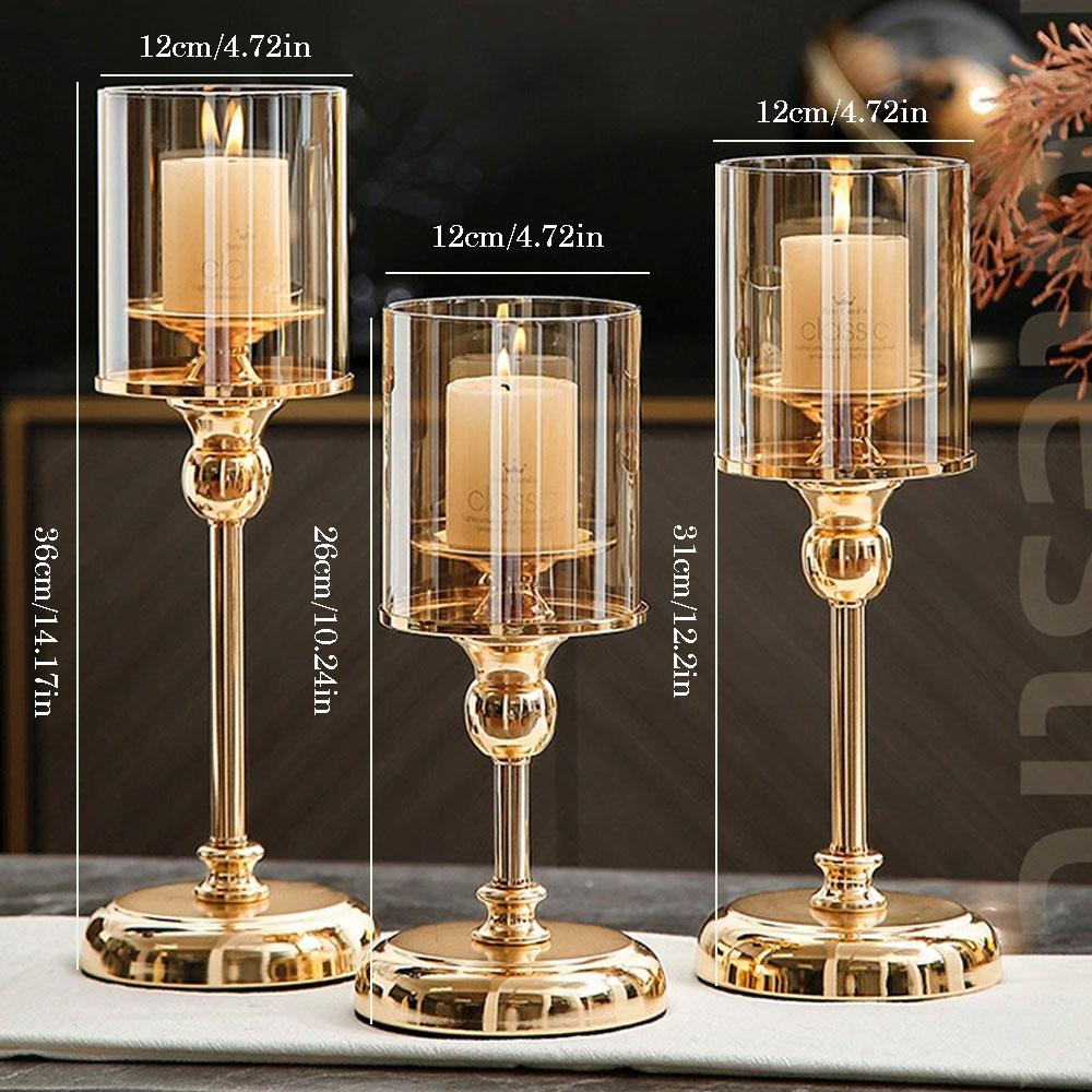 

Роскошный свадебный декор, контейнер для свечей-столбов с металлическим основанием, подсвечник для чайной свечи, стеклянный подсвечник, подсвечник, подарки на день рождения A