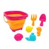 Children's Beach Toy Set, Foldable Beach Bucket Travel Beach Toy With Sand Mold Shovel And Rake, Suitable For Toddler Boys And Girls