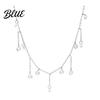 Scratch Resistant Necklace Layered Tassel with Zircon Gold Chain