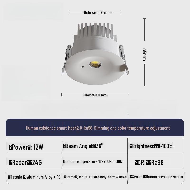 

12W Human Presence Sensor Spotlight