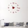 3D Mirror Wall Clock 3D Large Frameless Wall Clock Digital Clock Wall Stickers Silent Clock For Home Living Room Office Wall