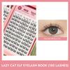 Lazy Cat Elf Eyelashes Book 180pcs Large Capacity Enlarge Your Eyes Naturally DIY Lash Clusters with Glue Set