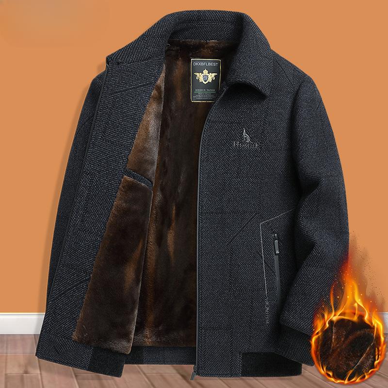 

Осеннее и зимнее пальто для папы, флисовая куртка для людей среднего возраста, утепленная хлопковая одежда для дедушки среднего и пожилого возраста 4XL