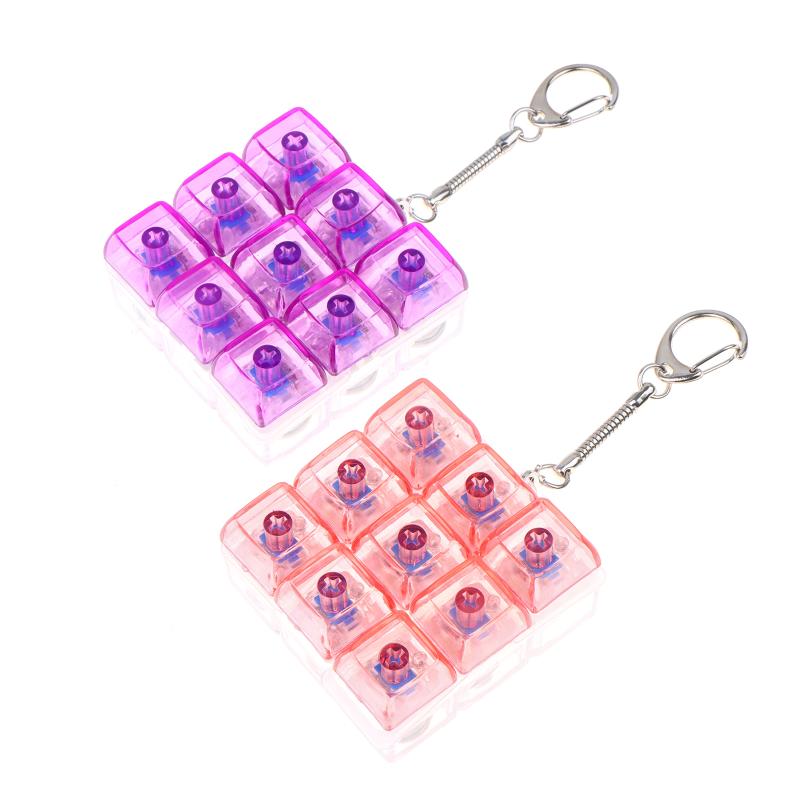 Fully Transparent Cap Silent Axis Decompression Button Decompression Tester Keyboard Silent Keychain
