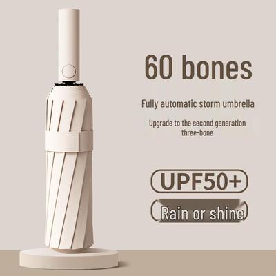 Extra Large Automatic Umbrella with Reinforced Anti-UV Sun Protection and Custom Print