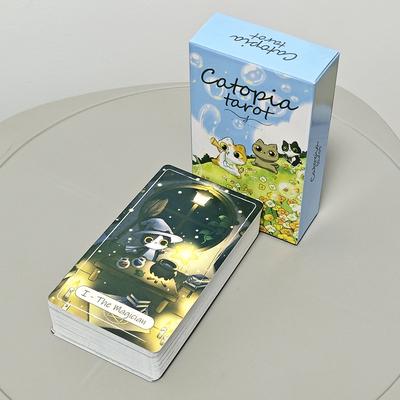 Catopia Tarot Deck 78 Pcs Cute Tarot Cards 10.3*6cm Based On Rider Waite System