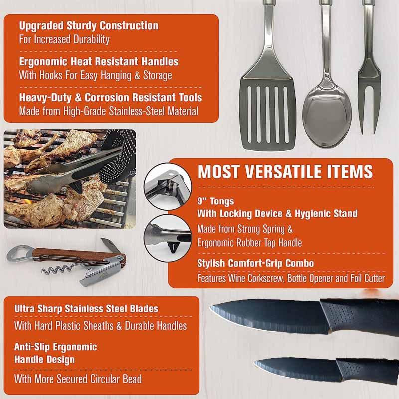 14-teiliges Outdoor-Besteckset mit Aufbewahrungstasche Camping Handheld Picknicktasche Küchengeschirrset