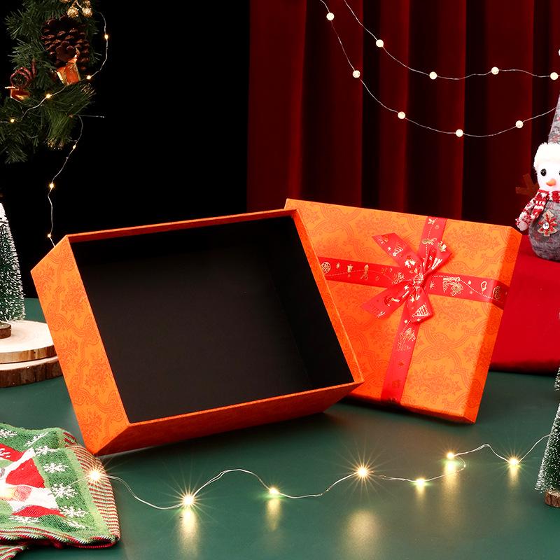 In-Stock Large Red Lid Christmas Gift Box Set with Tote Bag