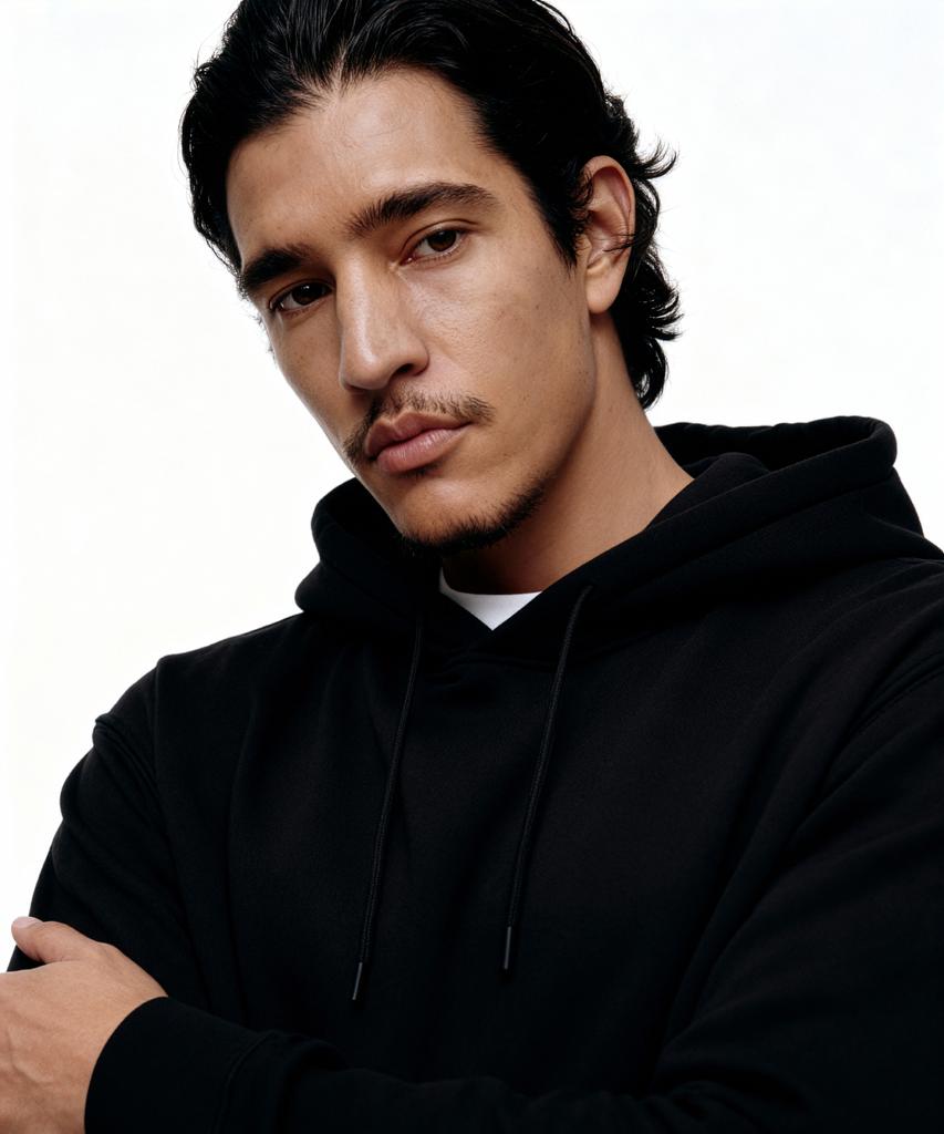 Men'S Basic Hoodie Sweatshirt_Black [Spri_0003]