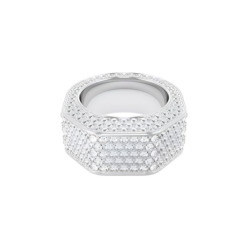 Swarovski Fashion trend octagon ring women s silver white 52