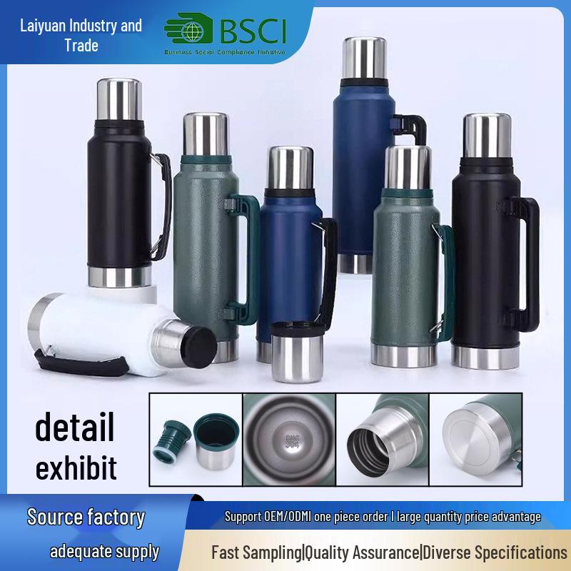304 Stainless Steel Insulated Travel Pot, Large Capacity Portable Sports Water Bottle for Outdoor Mountaineering