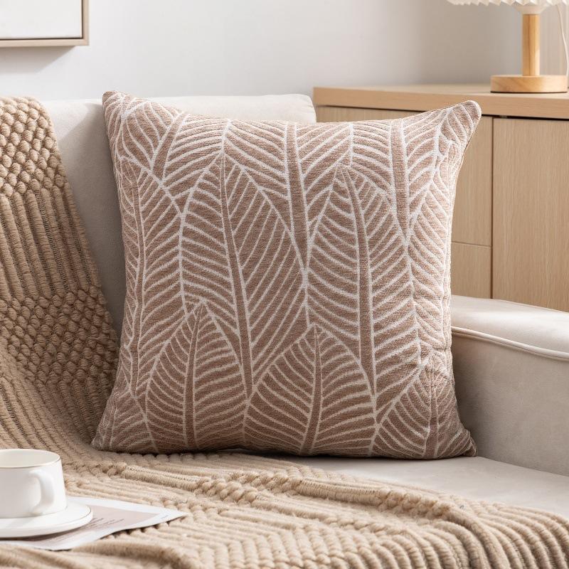 New Pillow Case Chenille Home Sofa Pillow Bedside Pillow Backrest Pad Waist Pillow Case Does Not Include Core