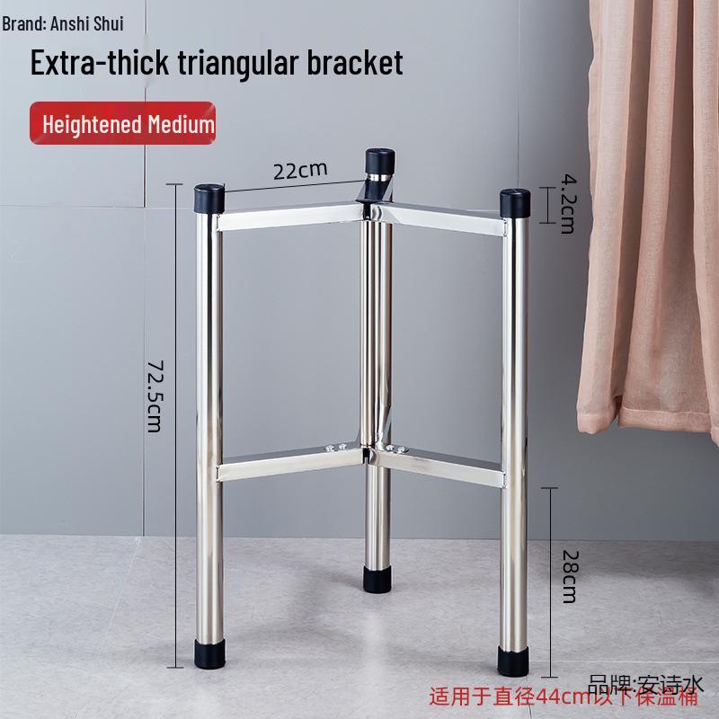 Stainless Steel Wheeled Multi-Purpose Rack: Soup Pot, Insulated Bucket, Cutting Board, & Hot Water Storage