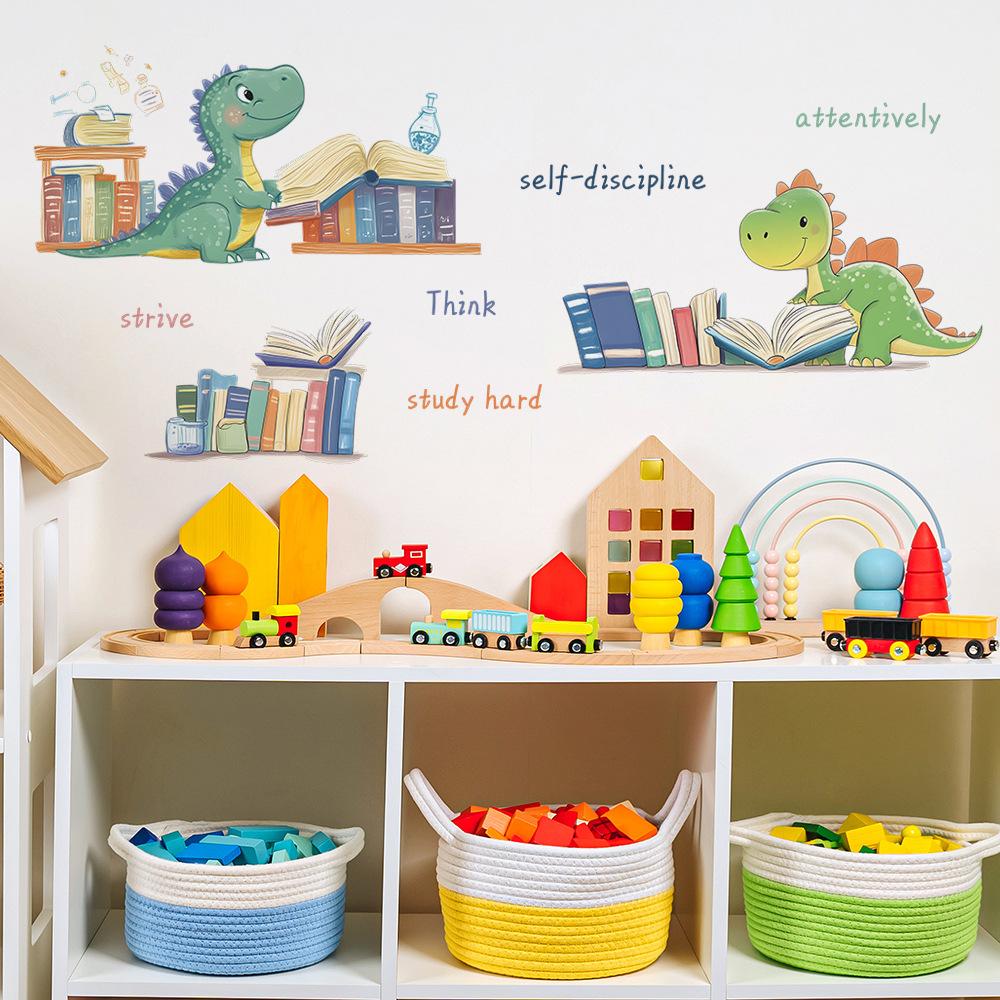 Little Dinosaur Study Room Home Background Beautification and Decoration Wall Stickers for Serious Study