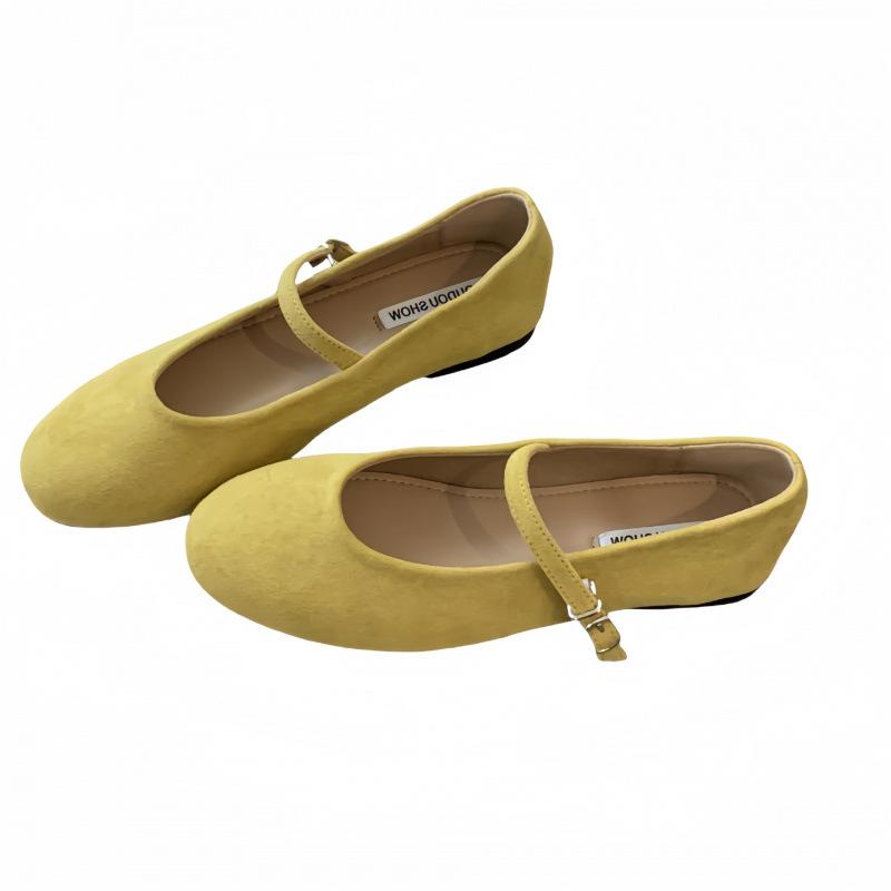 Flat-bottomed retro small red single shoes fairy shoes 2025 new summer ballet shoes with skirt Mary Jane shoes