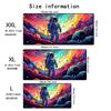 Planets and Astronauts Mouse Pad Desk Mat with Stitched Edge Non-Slip Gaming Mats PC Accessories Keyboard Long Desk Pads Mauspad