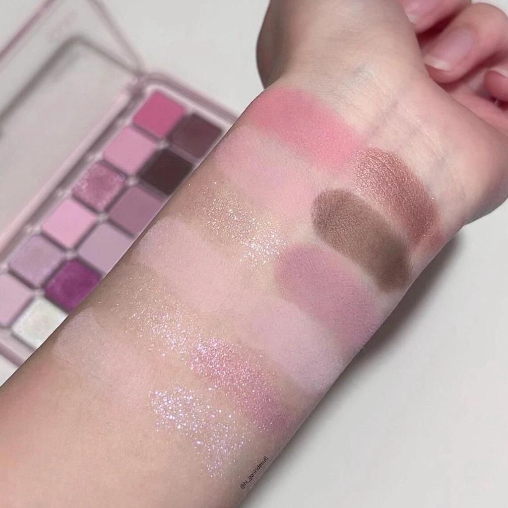 Kappel Twelve-Color Shimmer Matte Glitter Eyeshadow Palette - Dragon Fruit Pink Ink for Bold, Spicy Looks