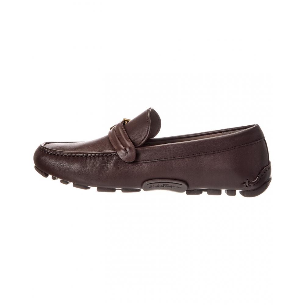 Salvatore Ferragamo Ferragamo Nevada Leather Loafer Brown