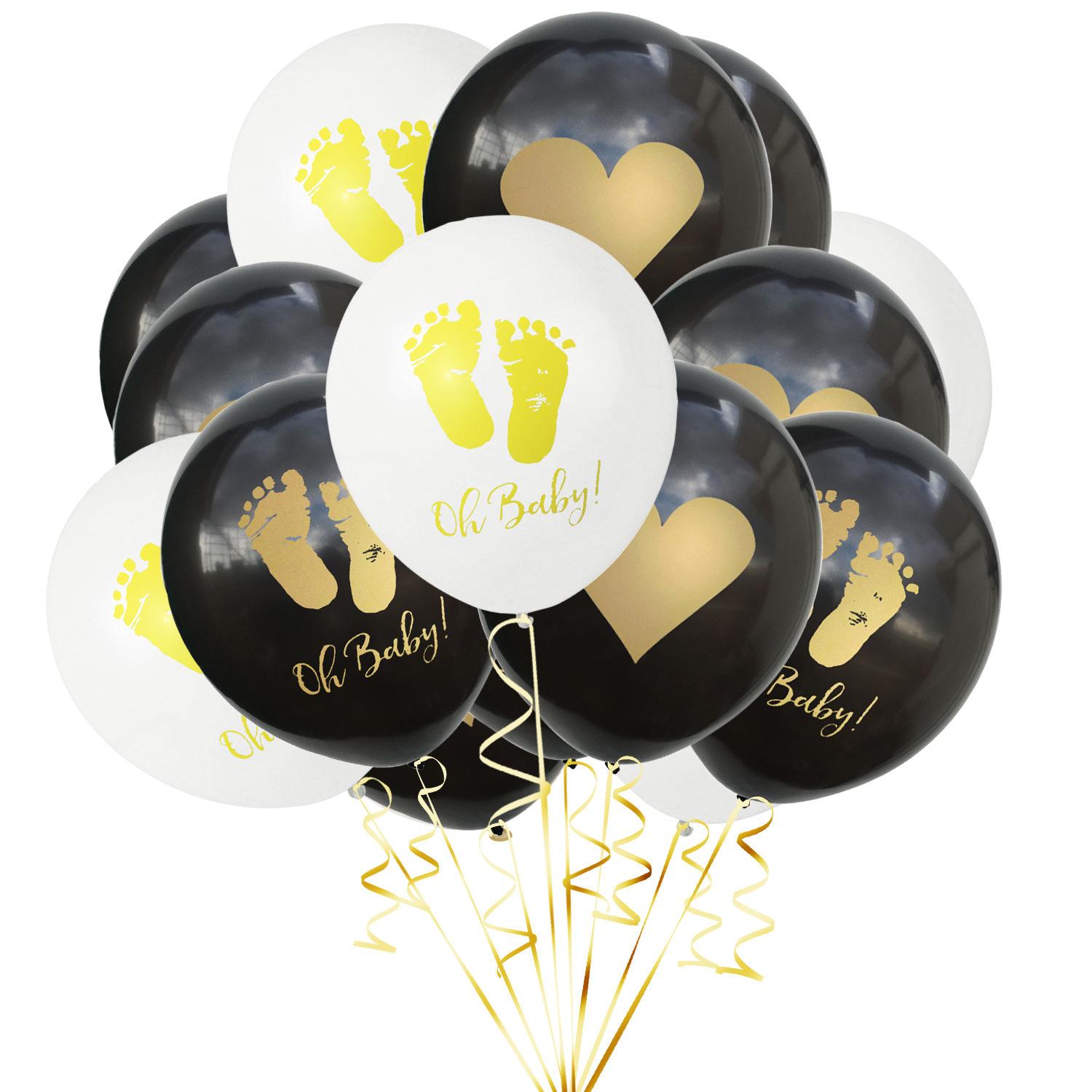 

Oh Baby Feet Love Набор латексных воздушных шаров Детские декоративные воздушные шары для первого дня рождения 6