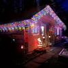 Solar Christmas Decorations Light Outdoor Waterproof Fairy String Curtain Lights for Xmas Eaves Window Party Yard Garden Indoor