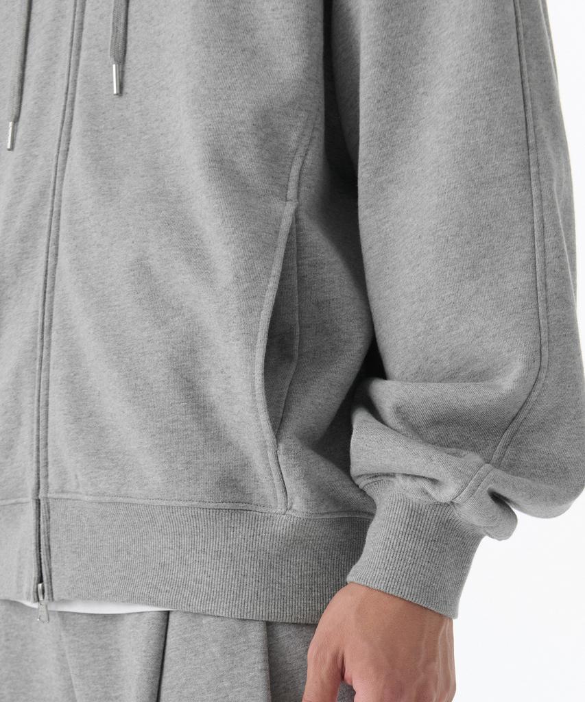 Musinsa Standard Extra Oversized Open Hooded Sweat Zip-Up [Medium Grey]