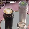 710ml Travel Thermos with Straw and Leak-Proof Lid, Stainless Steel Metal Water Bottle for Hot and Cold Coffee Drinks