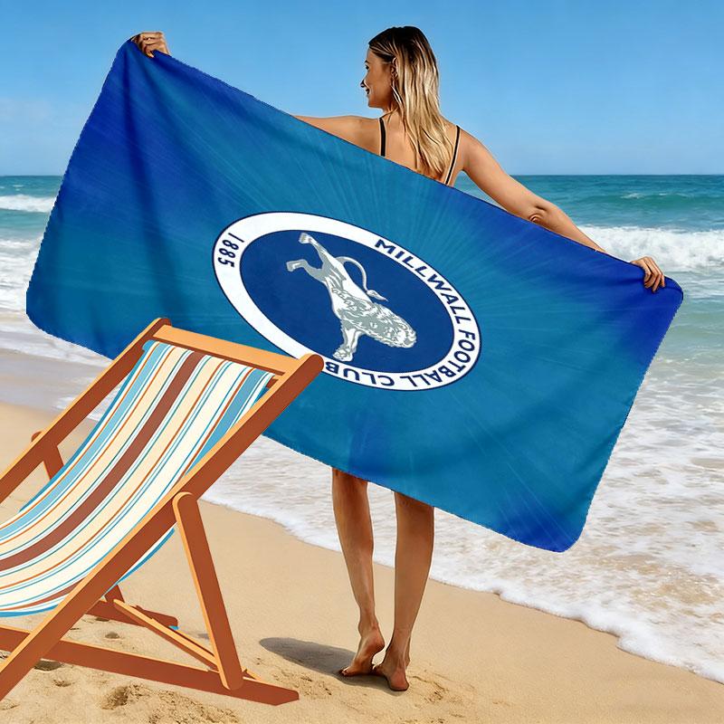 Millwall F.C. Logo Strandtuch, Großes Weiches Schnelltrocknendes Handtuch für Strand Camping Schwimmen