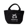 WACHIFIELD T2O Tote Bag, Thick Canvas with Pipe Handles, Cat Design, Women's, Walking Tote, Lunch Tote, Cotton, WTKE-01A, Night Black