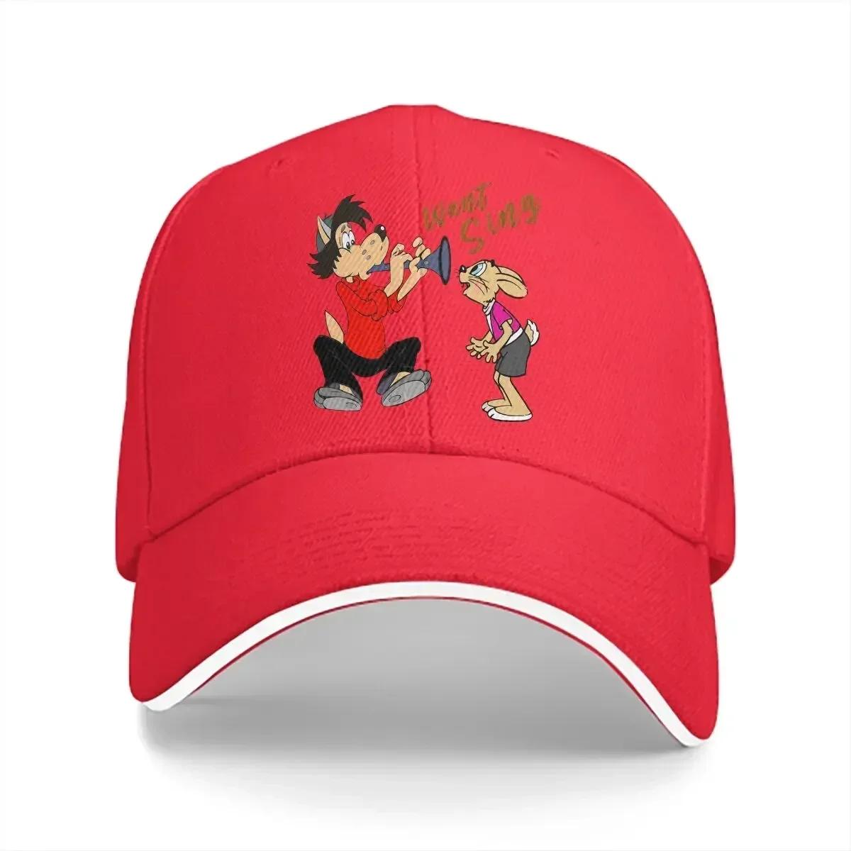 

Кепка с козырьком для спорта Унисекс Кепки Защита от солнца Snapback Ну, погоди Заяц Волк Аниме Подарки Кепки 56-58cm