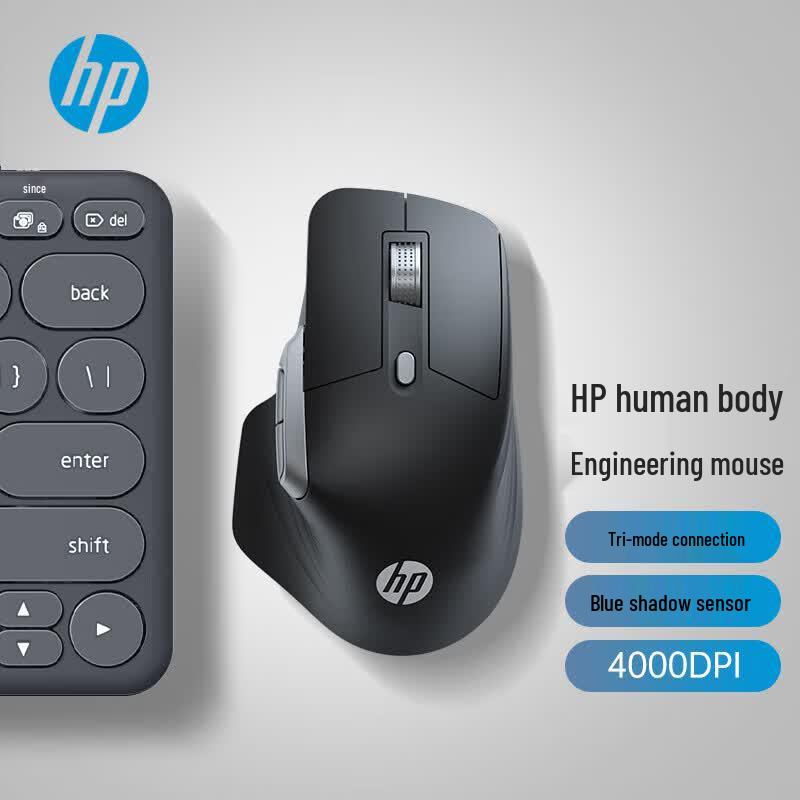 HP Professor 1 Rechargeable Tri-Mode Ergonomic Mouse