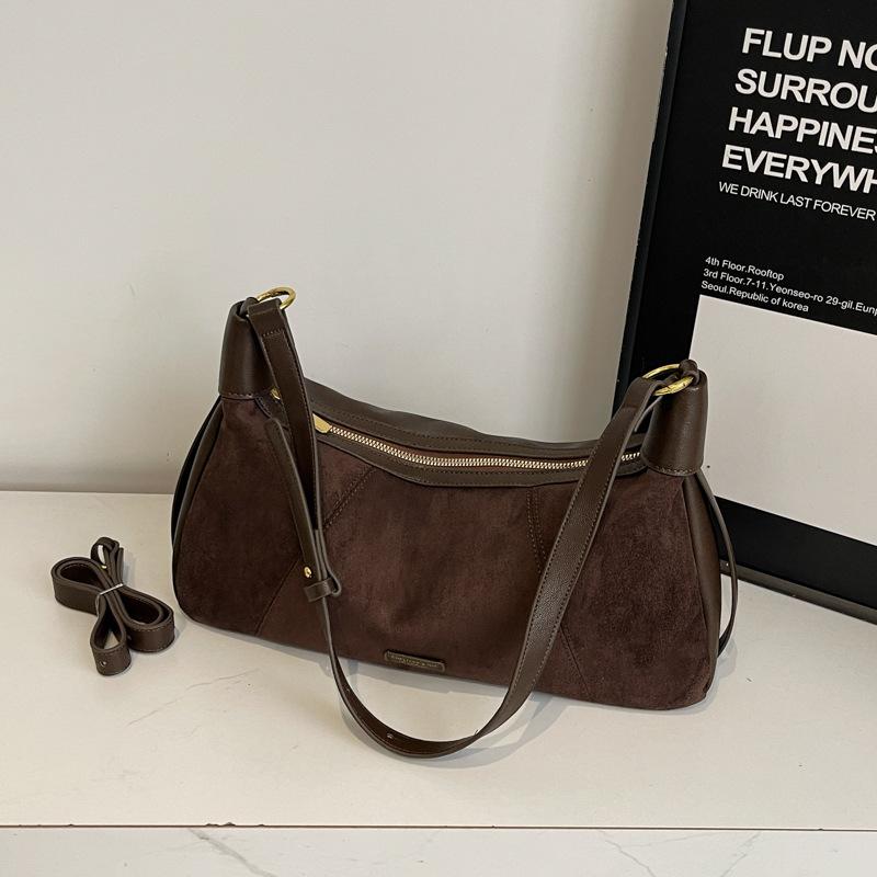 Retro niche simple bag new winter messenger bag casual and fashionable women's shoulder armpit bag