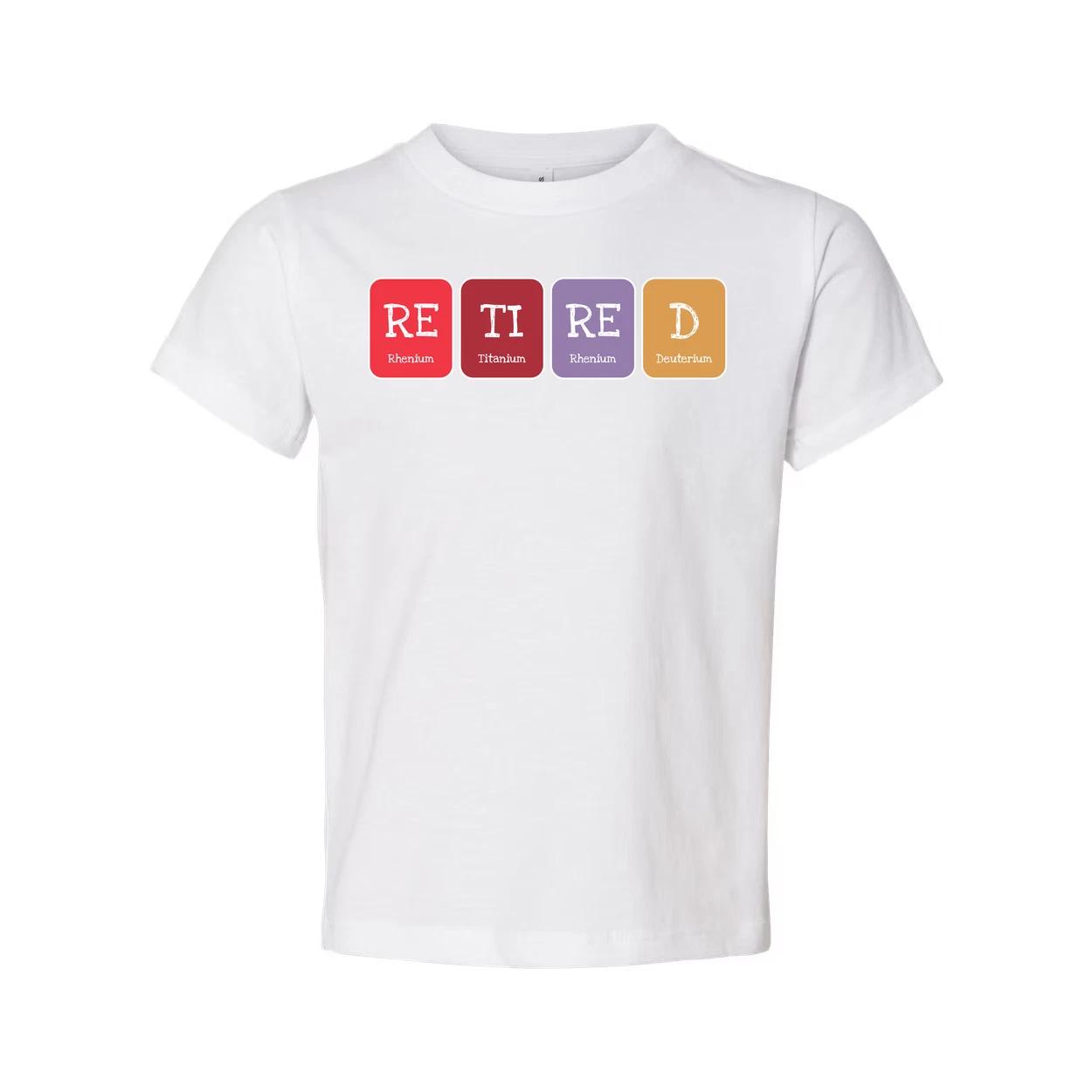 

Retired Scientist T Shirt Featuring Periodic Table Style Element Tiles Design Fo 3XL