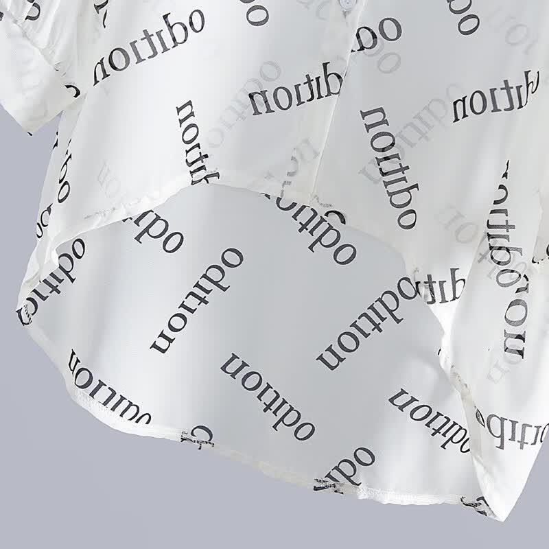 Women's Lightweight Breathable Letter Print Sun Protection Shirt