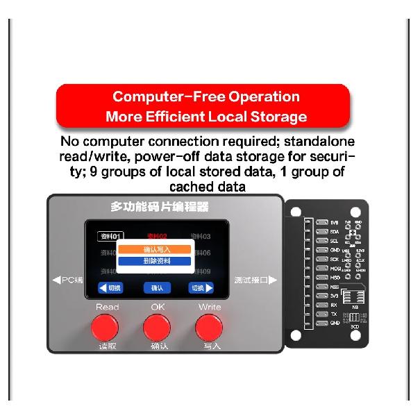 I2C EPR32 Charging Baseband Chip Programmer Read&Write of Chip Data for IPhone 5-17 PM IPad Macbook Android Boot Analysis Tools