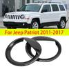 For Jeep Patriot 2011-2017 2Pcs ABS Front Bezels Light Headlight Trim Cover Decor Lamp Hoods Black Auto Car Styling Accessories