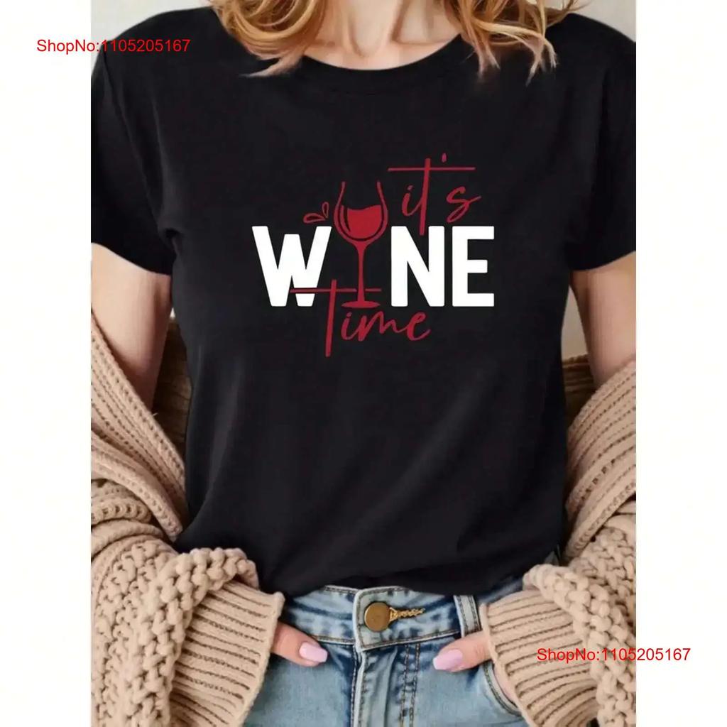 Dames Wijnglas Bedrukt Casual Zomer T-shirt Veelzijdig Top met Korte Mouwen Vintage Streetwear Designer Kleding