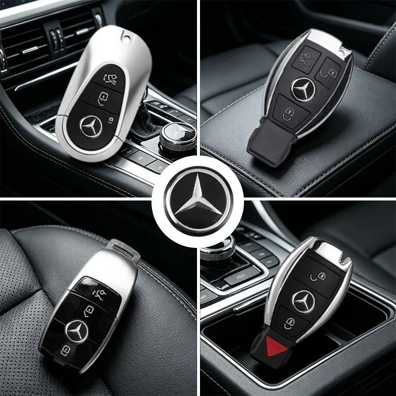 Car Key Shell Sticker Car Key Remote Fob Decal For Mercedes Benz AMG A C E S Class W203 W220 W206 W205 W211 C260 Car Accessories OQ1