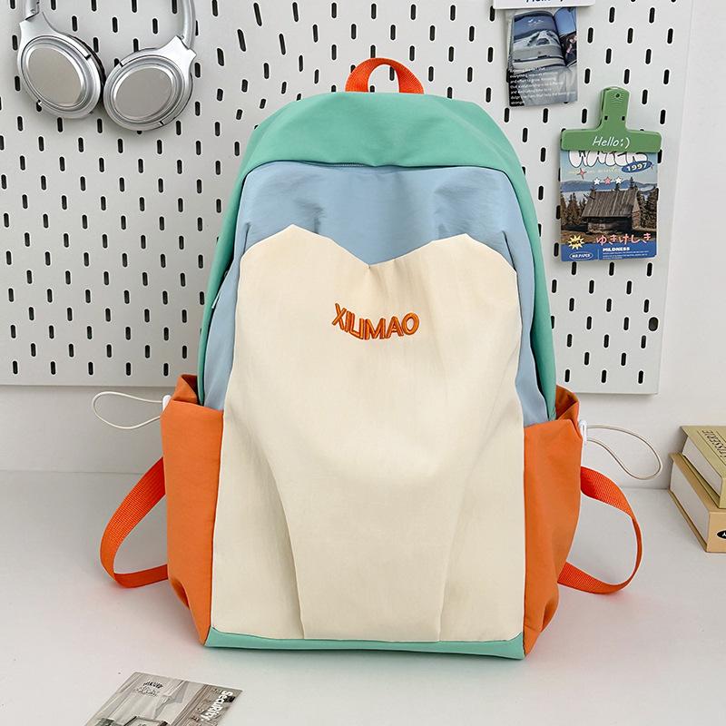 New Simple Large Capacity Lightweight Versatile Junior High School Student College Bag Women's Outdoor Travel Fashion Backpack