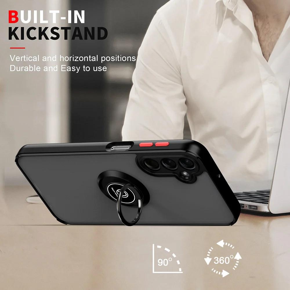 For Samsung Galaxy S24 FE S23 Plus S22 S21 S20 Note 20 Ultra 10 Lite Case Shockproof Cover With Ring Fundas Coque