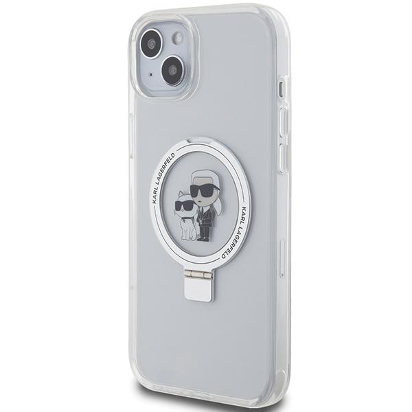 Karl Lagerfeld KLHMP15MHMRSKCH iPhone 15Plus / 14 Plus 6.7" White/white Hardcase Ring Stand Karl&Choupette MagSafe