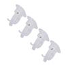 4PCS Curtain Rod Clip Brackets Self Adhesive No Drilling Curtain Rod Holder for Rod Diameter Less Than 4.2cm