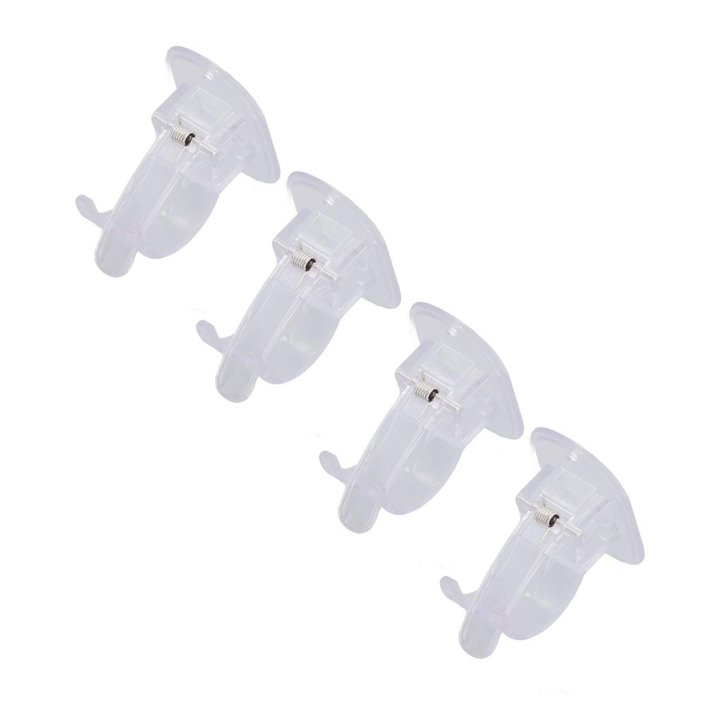 4PCS Curtain Rod Clip Brackets Self Adhesive No Drilling Curtain Rod Holder for Rod Diameter Less Than 4.2cm
